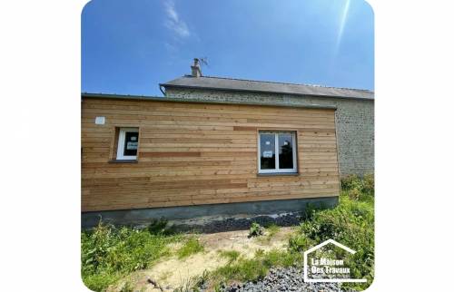 Création d'un agrandissement en bardage bois 
