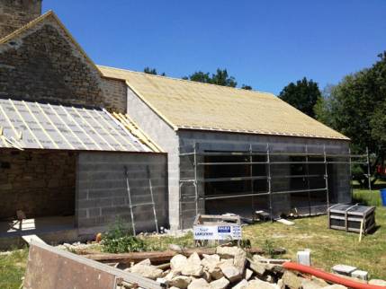 Travaux de construction de garage en cours - Pornic 44210