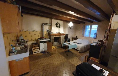 Vue du rez-de-chaussée sur l'aménagement des combles