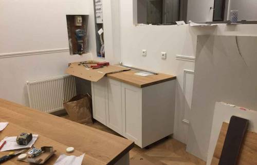 Ilot et plan de travail cuisine Pontoise