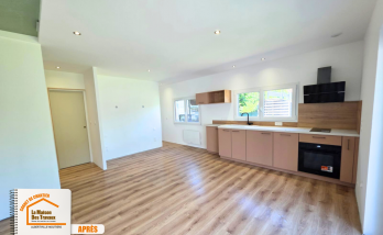 travaux garage habitable, projet studio courtier en travaux, garage transformé en T1, rénovation complète pièce annexe, réaménagement intérieur Albertville