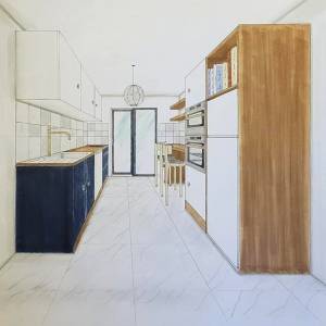 Cuisine moderne avec rangements sur-mesure à Strasbourg