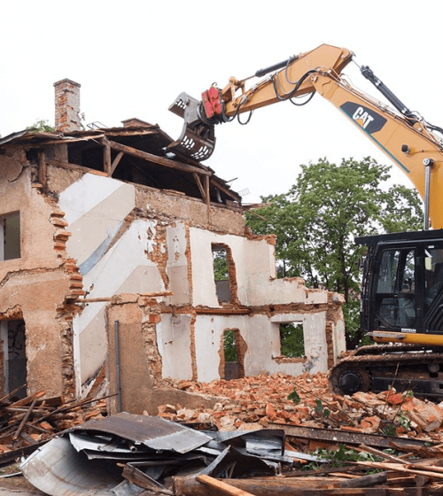 Travaux de démolition d’une maison