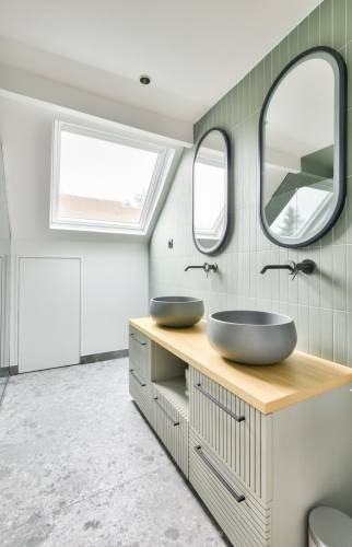 peinture sauge dans la salle de bain