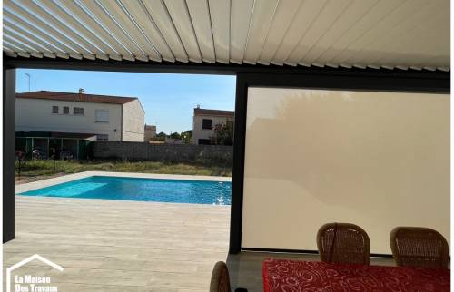 Vue intérieur pergola bioclimatique