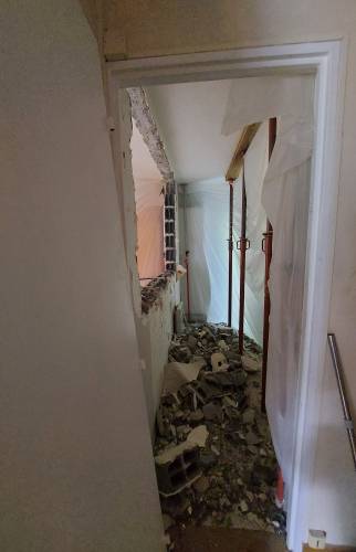 Démolition en cours