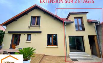 Maison côté jardin après extension (Yerres 91330)