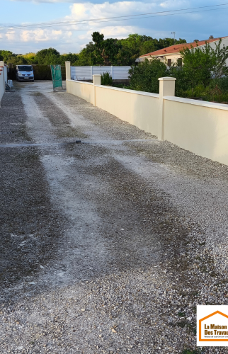muret de clôture après travaux