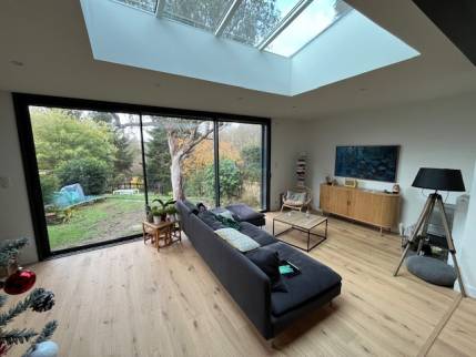 Vue intérieure du nouvel agrandissement de maison - Nantes 44