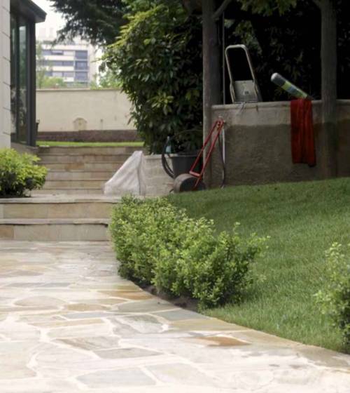 Aménagement extérieur béton empreinte