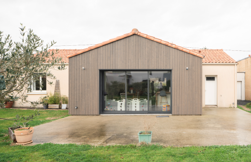 Transformation d'une véranda en extension à Vertou et création suite parentale dans le garage
