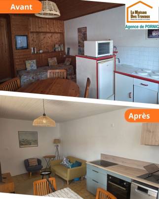 Rénovation de maison secondaire avec pose d'une cuisine neuve - La Plaine sur mer 44770