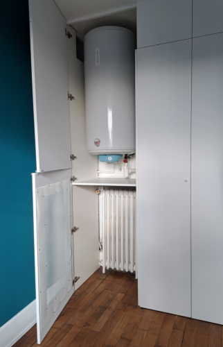 Un dressing sur mesure dans un appartement à Asnières