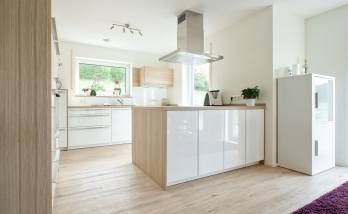 Rénovation cuisine blanche et bois