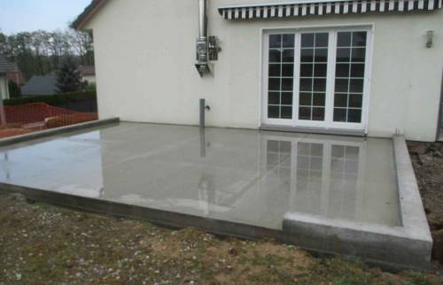 Création de dalle béton