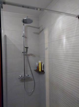 Salle de bain, colonne de douche, paroi de verre à Riedisheim