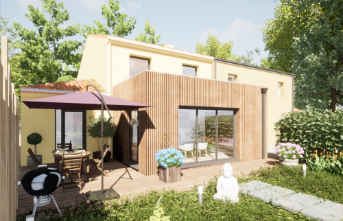 Extension de maison pour créer un salon séjour spacieux à Vertou