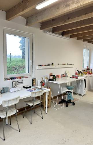 Garage transformé en atelier terminé