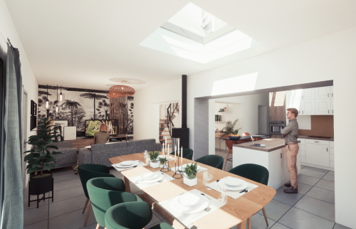 Rénovation complète et extension surélévation d'une maison de 1900 au coeur de Vertou