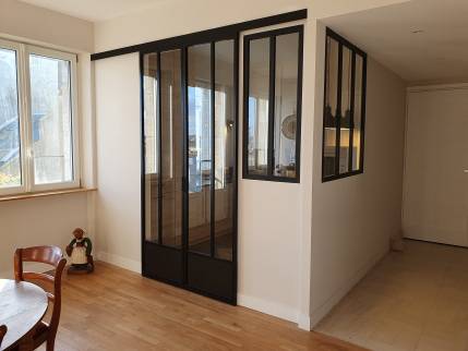 Réalisation de verrière aluminium pour une cuisine Saint-Malo Intra-Muros