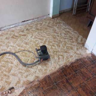 Remplacement de sol par du carrelage