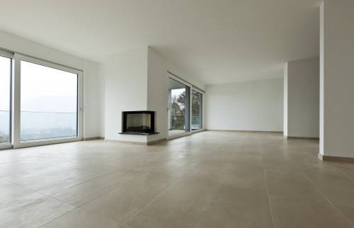 salon avec cheminée