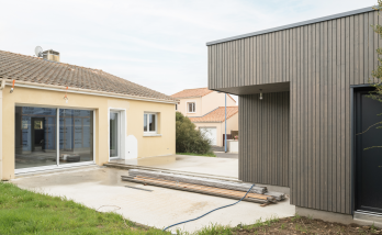 Construction d'un garage en ossature bois et d'une véranda au Loroux-Bottereau