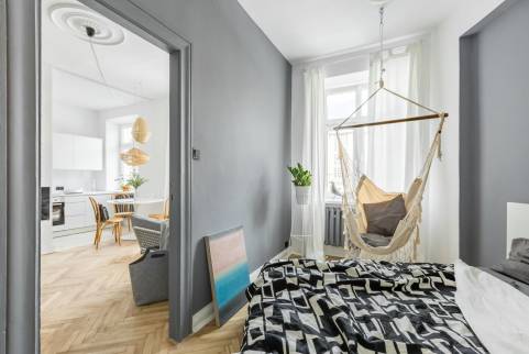 Chambre mur gris
