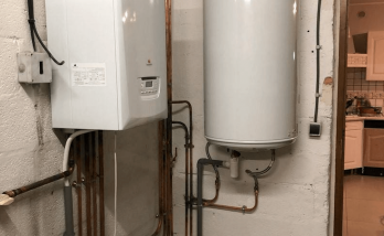 chaudière à gaz avec chauffe-eau