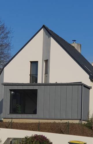 Maison avec extension finalisée 