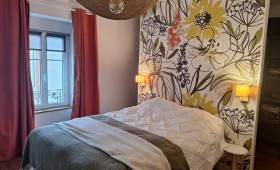 Chambre d'adulte avec décoration après travaux de rénovation de maison - Pornic 44210