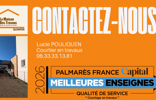 👉 Extension de maison à Plonéis, près de Quimper : maçonnerie, charpente et ITE réalisées, le chantier se poursuit avec l’étanchéité.