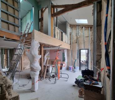 Rénovation grange travaux intérieur