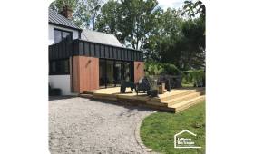 Création d'une terrasse et d'une extension en bois 