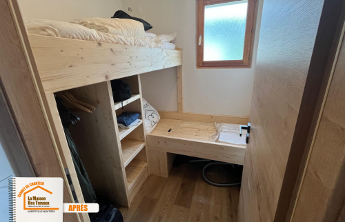 Création espace optimisé, rénovation cuisine contemporaine, travaux appartement 73590