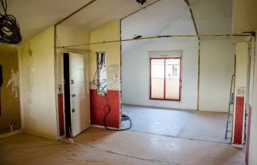 Chantier de démolition et d'ouverture des murs