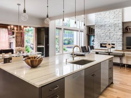 Rénovation cuisine avec îlot Chagny