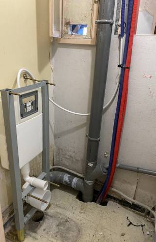 Mise en place WC suspendu