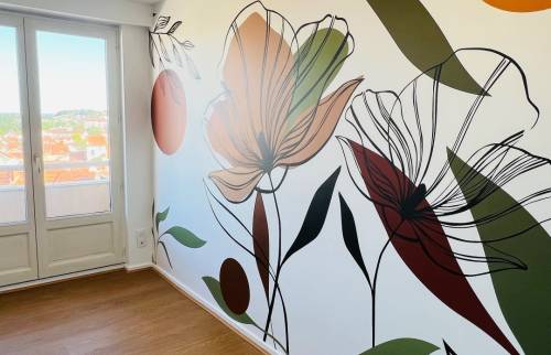 panoramique fleur et plantes