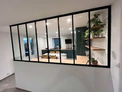 Grande verrière atelier maison Lyon