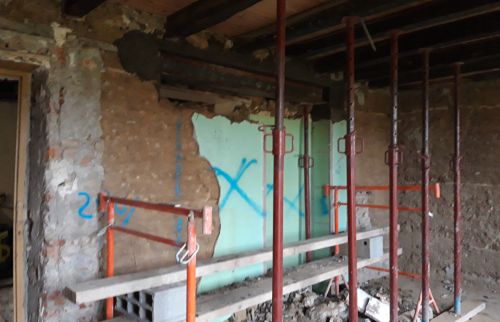 mur porteur pendant travaux 