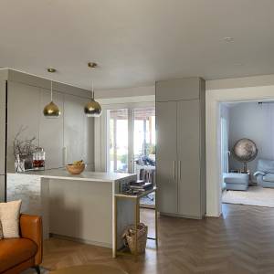 Après travaux rénovation maison salon