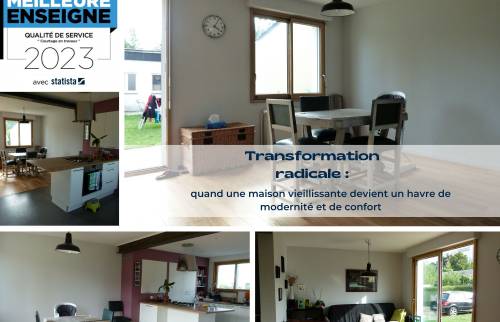 rénovation d'une maison vieillissante devient un havre de modernité et de confort