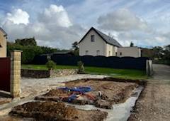 Fondation d'un futur garage