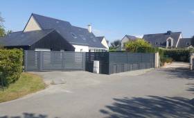 Création portail et clôture aluminium à Saint-Lunaire