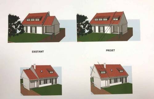 Plans de la surélévation (Montgeron 91230)