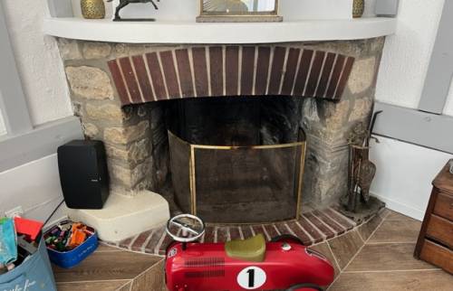 La cheminée avant travaux