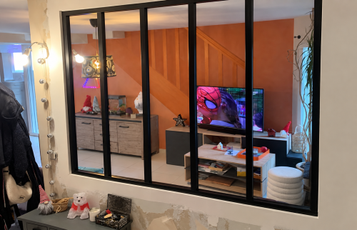 Installation d’une verrière à Melesse (35520) entree
