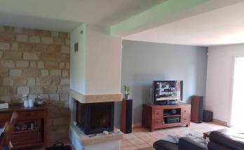 Nouvel aménagement de salon salle à manger dans une maison rénovée - Evry-Grégy-sur-Yerres 77166