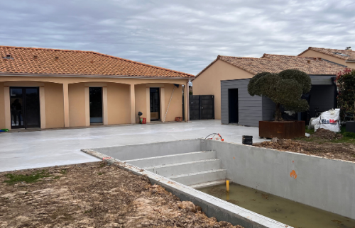 Extension de maison de 25 m² au Bignon - début des travaux